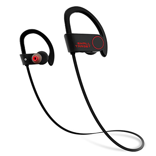 Bluetooth Headphones,Small Target Best Wireless Sports Earphones with Mic  IPX7 Waterproof Stable Fit In Ear Earbuds Noise Isolating Stereo Headset  9-Hour Woriking Time for Running Workout Gym – Black – Sound That