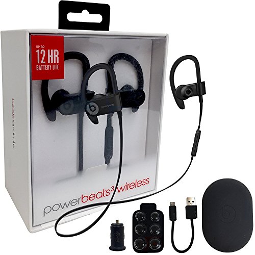Beats by Dr. Powerbeats3 Wireless Earphones -Black & USB Ear Gel (Certified Refurbished) - Sound That Out
