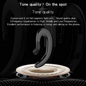 Ultralight Wireless Bluetooth Earpiece Hands Free Call Noise Cancelling in Ear Sweatproof Earphone with Mic Deep Bass Stereo Wearable Earhook for Business/Office/Driving Byoung Bluetooth Headset 