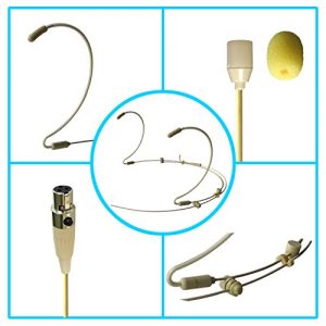 ear mic l5a microphone telescopic worn hs hook skin double head mini light