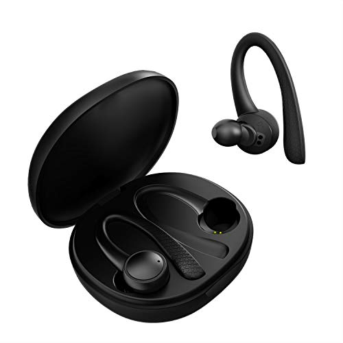 Black Running Volume & Remote Control IPX7 Sweatproof Earbuds for Sports Gym noot products NP11 Wireless Earphones Bluetooth in-Ear Headphones with Mic Workout 